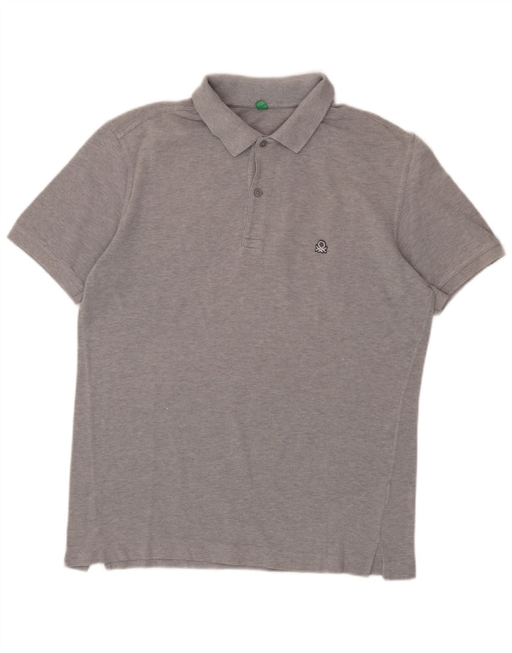 BENETTON herre poloshirt mellemgrå