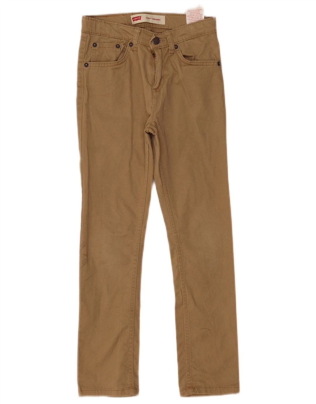 LEVI'S Boys 510 Skinny Casual Bukser 7-8 år W24 L23 Beige Bomuld