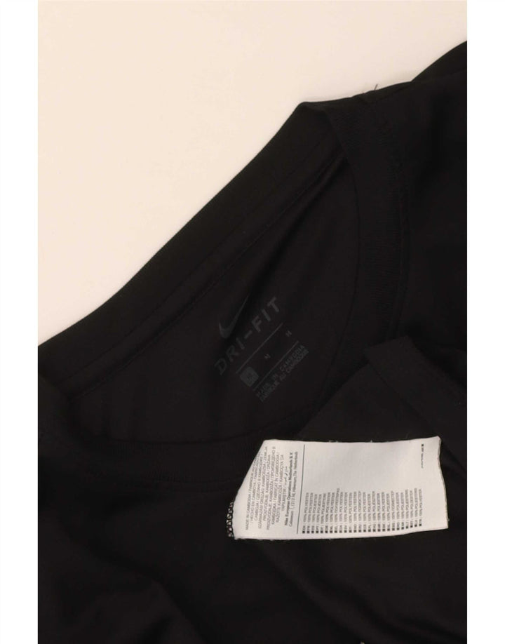 Nike Herre Dri Fit T-Shirt Top Medium Sort Polyester