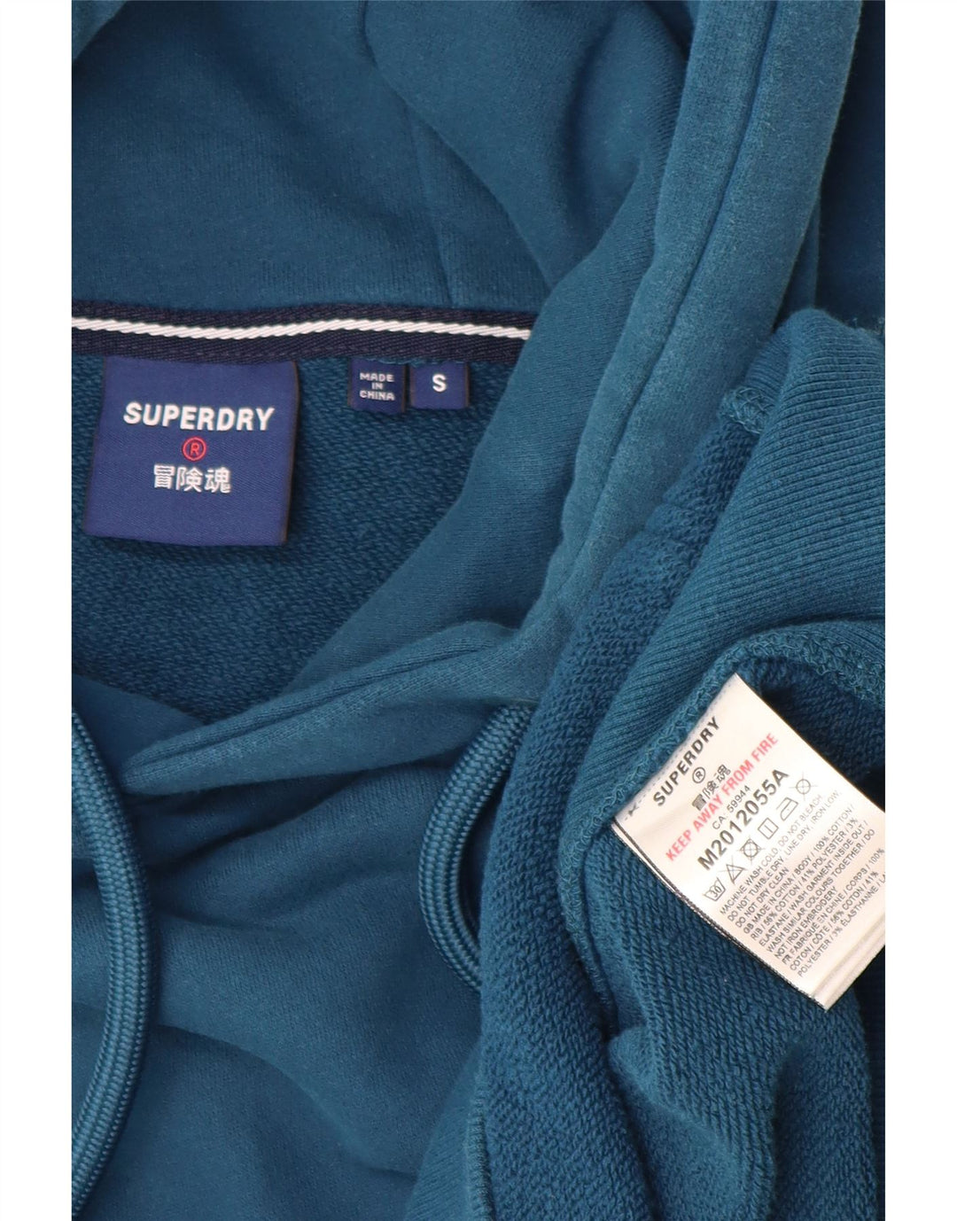 SUPERDRY Grafisk hættetrøje til mænd, lille blå bomuld