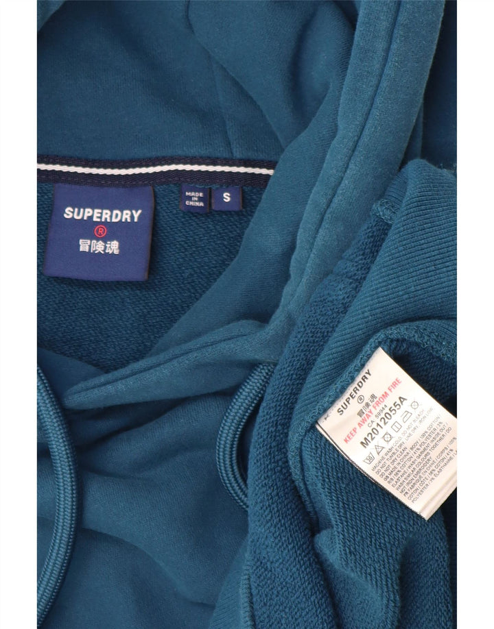 SUPERDRY Grafisk hættetrøje til mænd, lille blå bomuld