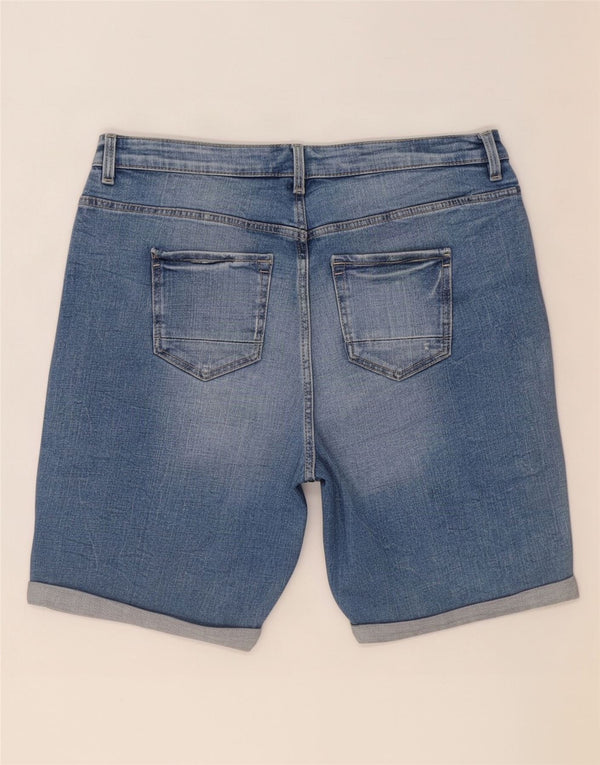 Marks & Spencer Herre Denim Shorts UK 14 Medium W32 Blå Bomuld