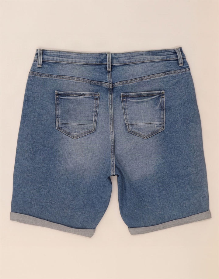 Marks & Spencer Herre Denim Shorts UK 14 Medium W32 Blå Bomuld