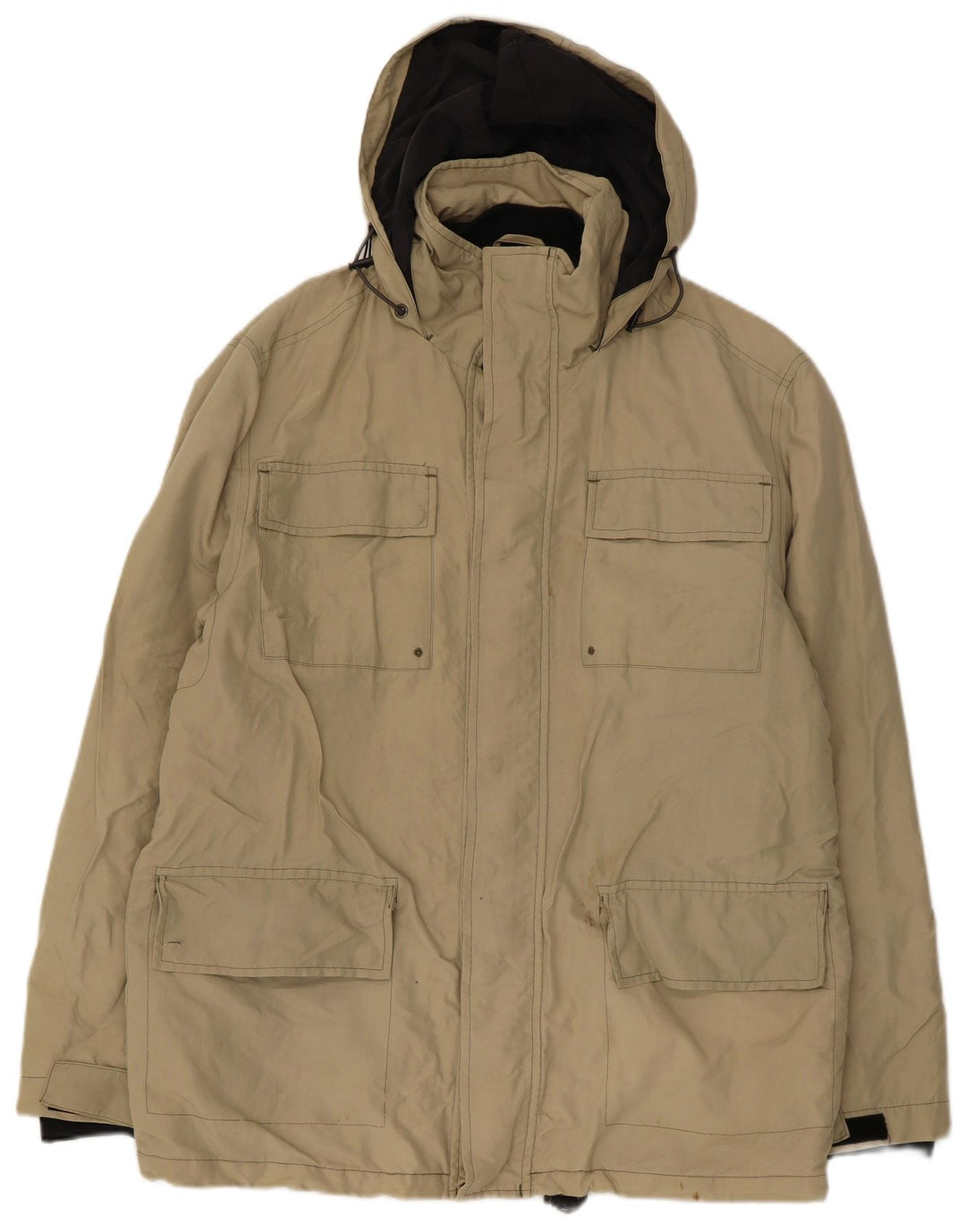 Gap Herre Hooded Utility Jacket UK 38 Medium Beige Polyester