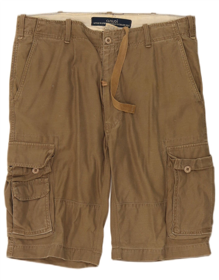 Gaudi Herre Cargo Shorts IT 50 Large W38 Khaki Cotton
