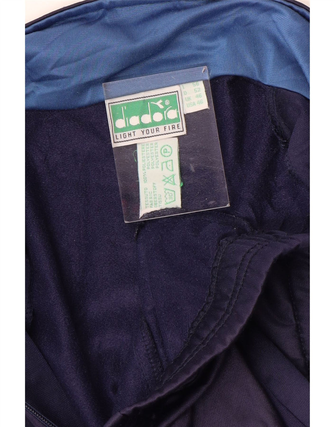 DIADORA Træningsdragt topjakke til mænd UK 46 XL Marineblå Colourblock Polyester