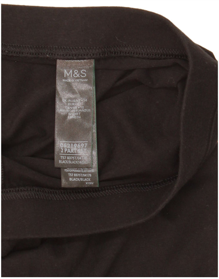 Marks & Spencer Womens Leggings UK 14 Large Black Bomuld