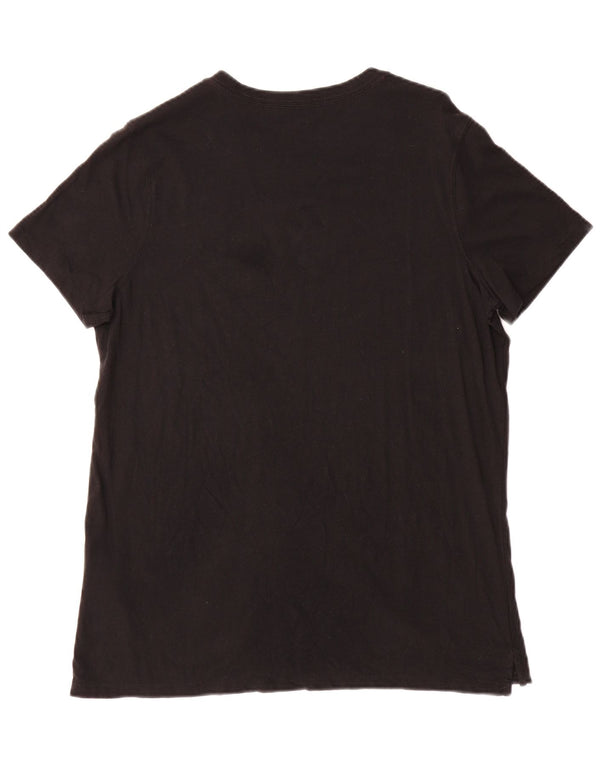 Carhartt Dame Relaxed Fit Grafisk T-Shirt Top US 12/14 Large Black Tencel