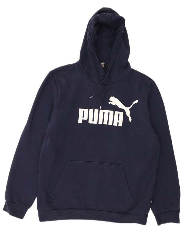 Puma Herre grafisk hættetrøje Jumper Medium Navyblå Bomuld