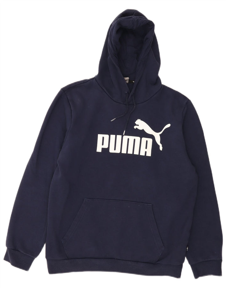 Puma Herre grafisk hættetrøje Jumper Medium Navyblå Bomuld