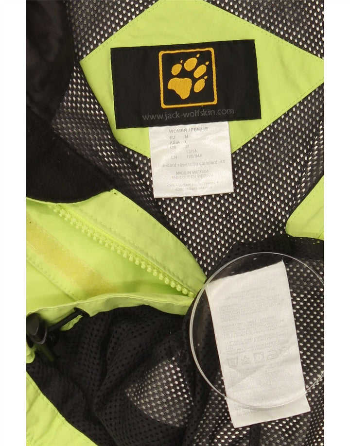 Jack Wolfskin Regnjakke med hætte til kvinder UK 12/14 Medium Green Polyamid