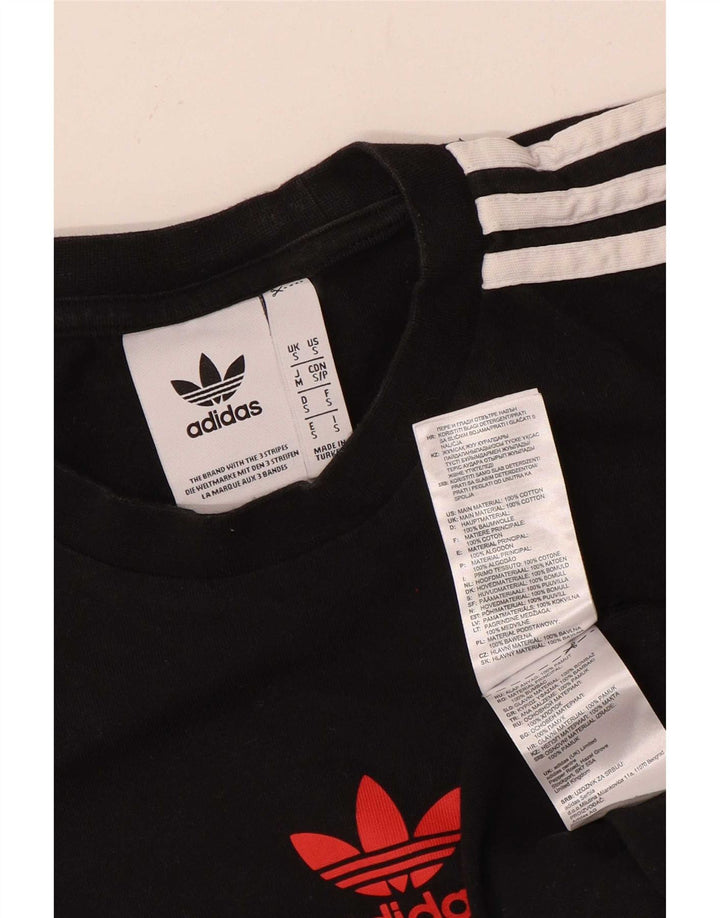 Adidas Herre grafisk T-shirt top lille sort bomuld