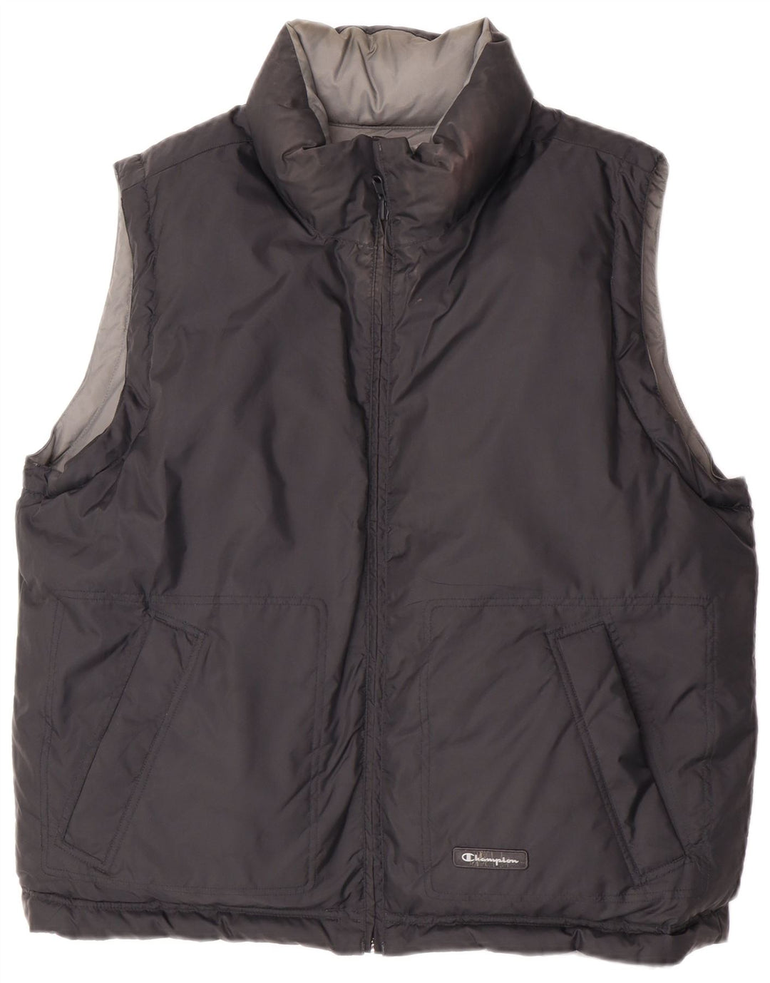 Champion Herre Vendbar Polstret Gilet UK 40 Stor Sort Polyamid