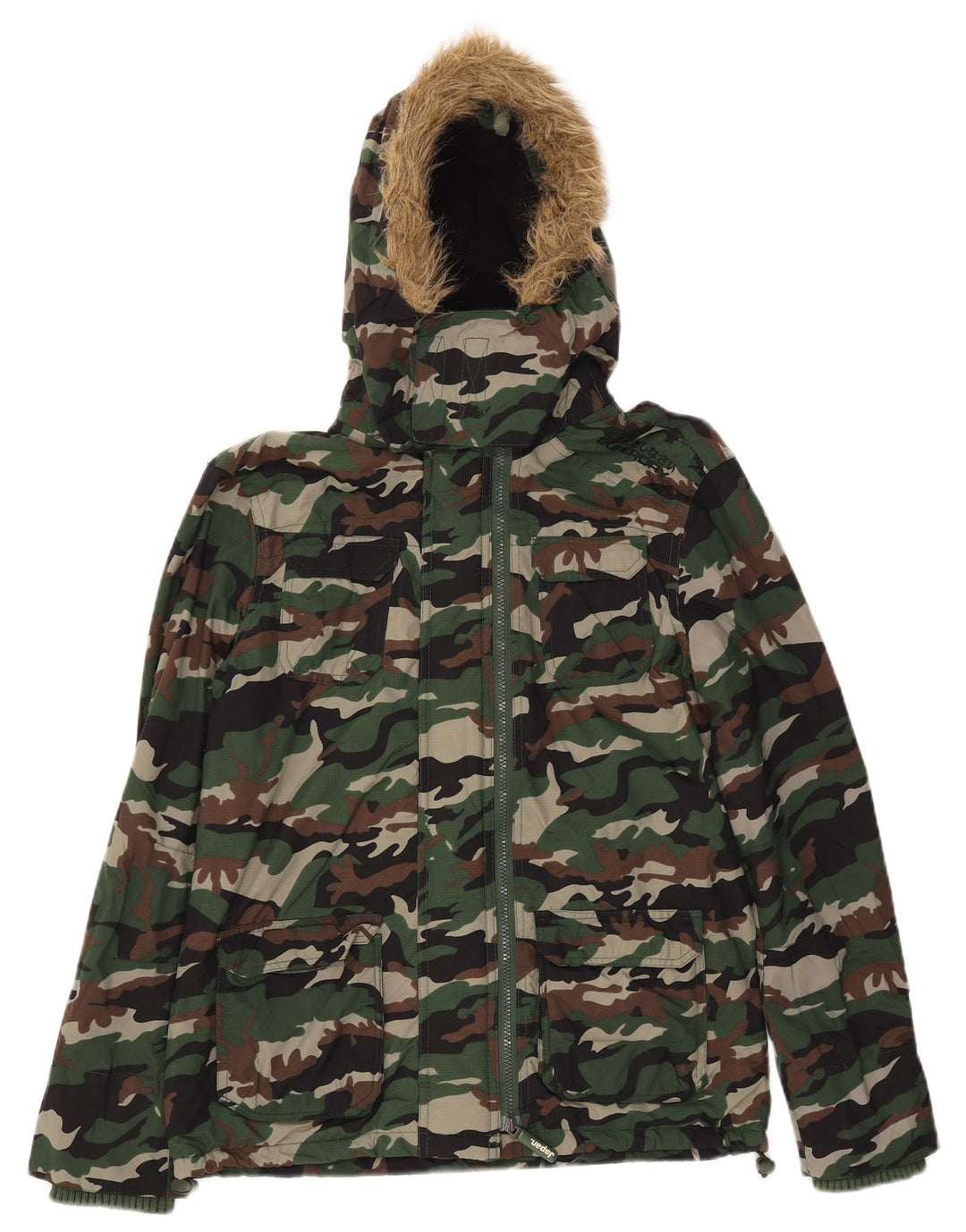 SUPERDRY Herre The Windcheater Windbreaker Jacket UK 36 Small Khaki