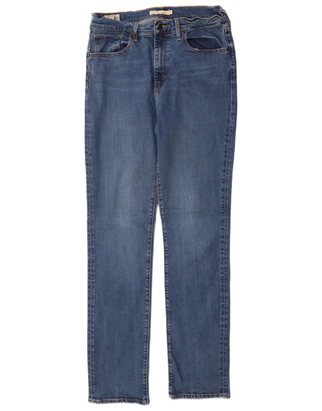 Levi's Womens 724 Højtaljede lige jeans W31 L32 Blå Lyocell