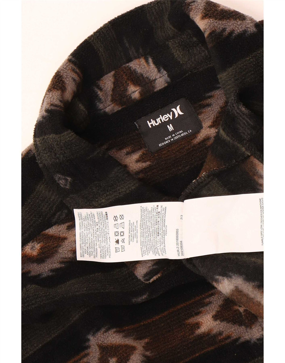 Hurley Herre Fleeceskjorte Medium Flerfarvet Fair Isle Polyester