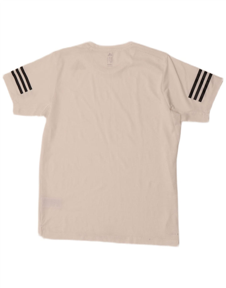 Adidas Herre T-Shirt Top Medium White Polyester