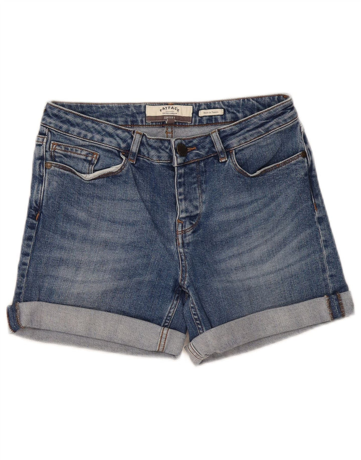 Fat Face Dame Denim Shorts UK 8 Small W28 Blue Cotton