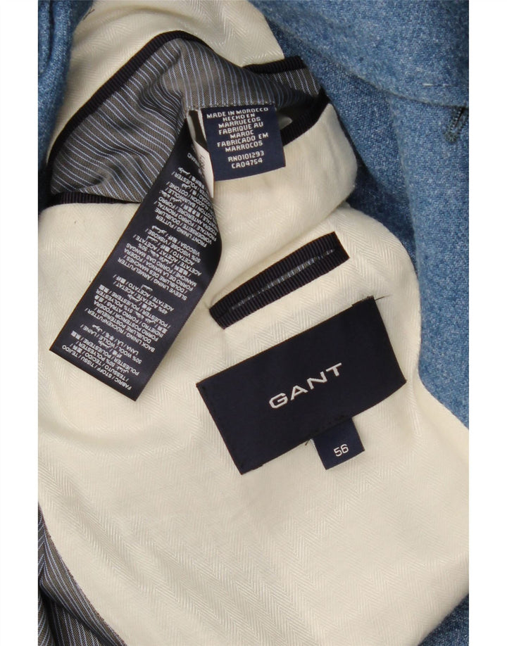 Gant Herre 3-knaps blazerjakke IT 56 XL Blå Polyester