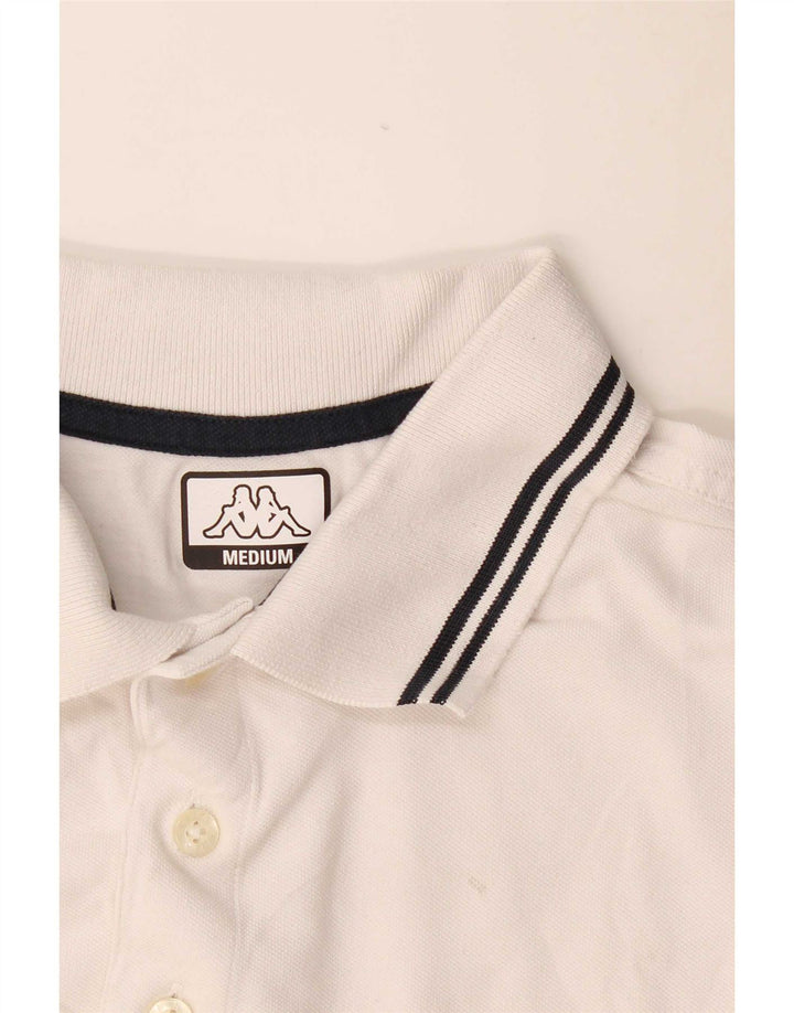 KAPPA herre poloshirt Medium hvid bomuld