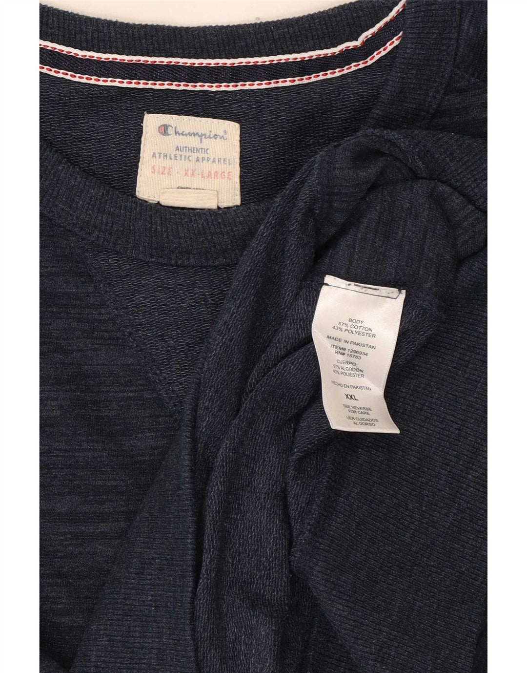 Champion Herre Sweatshirt Jumper 2XL Navyblå Flecked Bomuld