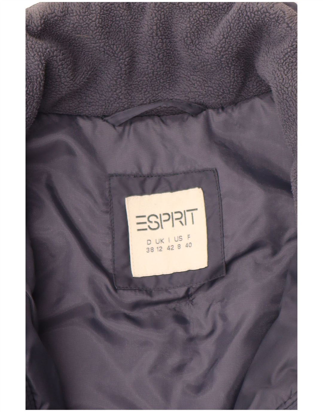 Esprit Dame Polstret Frakke UK 12 Medium Navy Blue