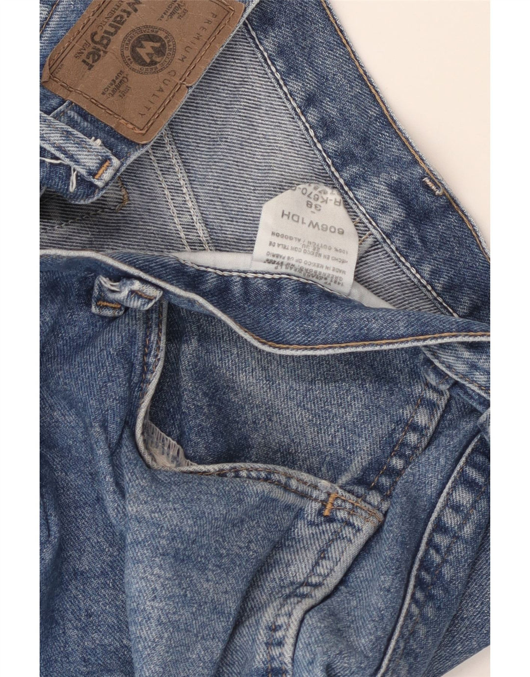 WRANGLER Denimshorts til mænd W38 XL Blå Bomuld