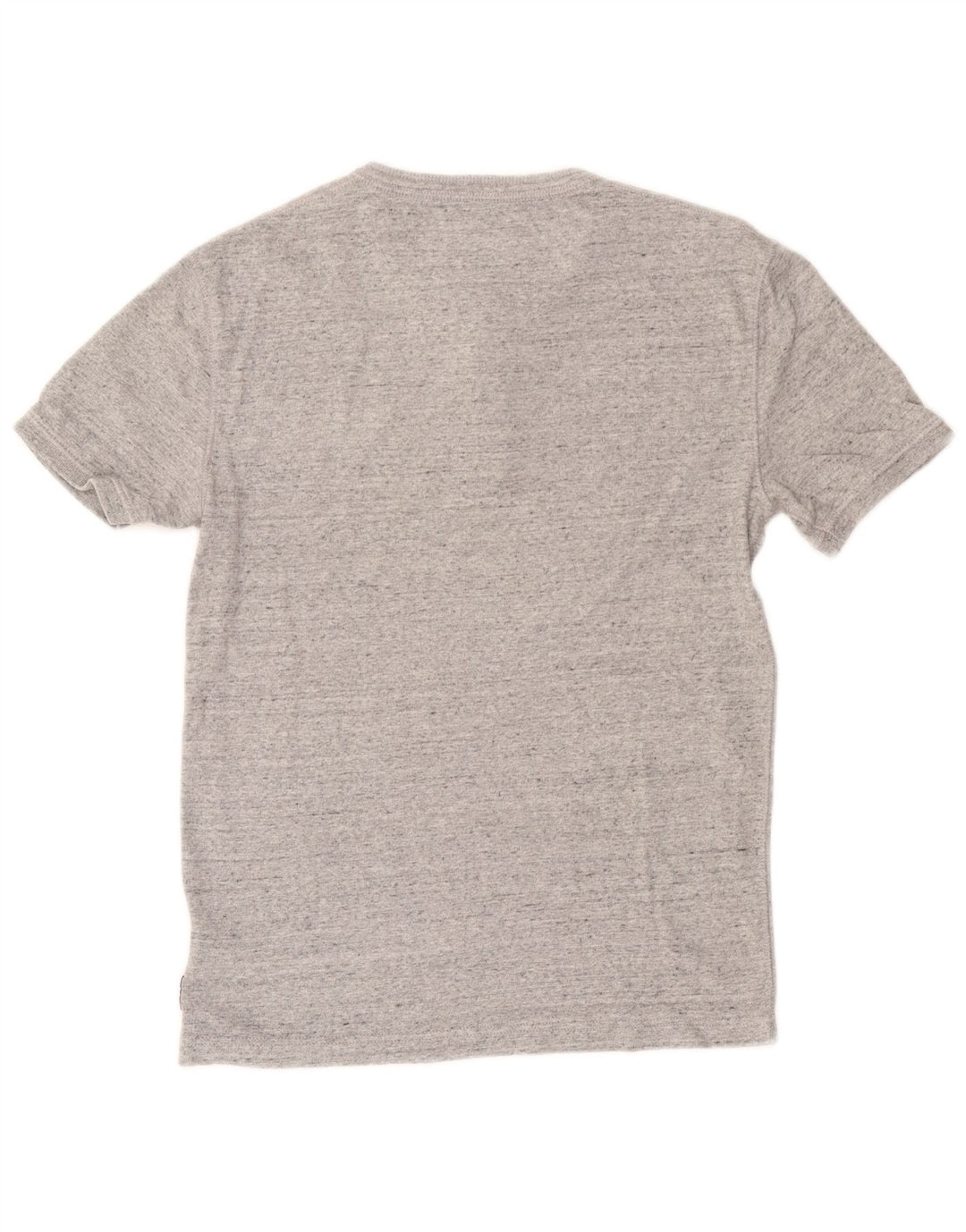 Superdry T-shirt top til mænd, stor grå flækket bomuld