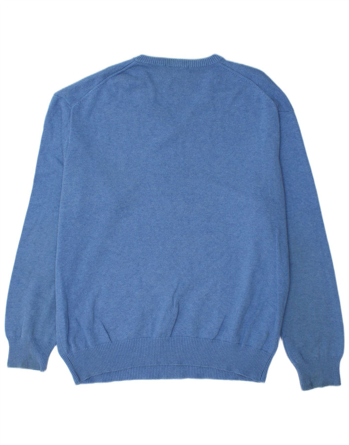 GANT Herre V-hals sweater XL Blå Bomuld