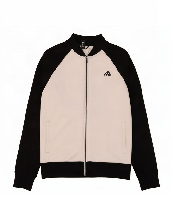 Adidas Træningsdragt til mænd Topjakke UK 48/50 XL Hvid Colourblock Polyester