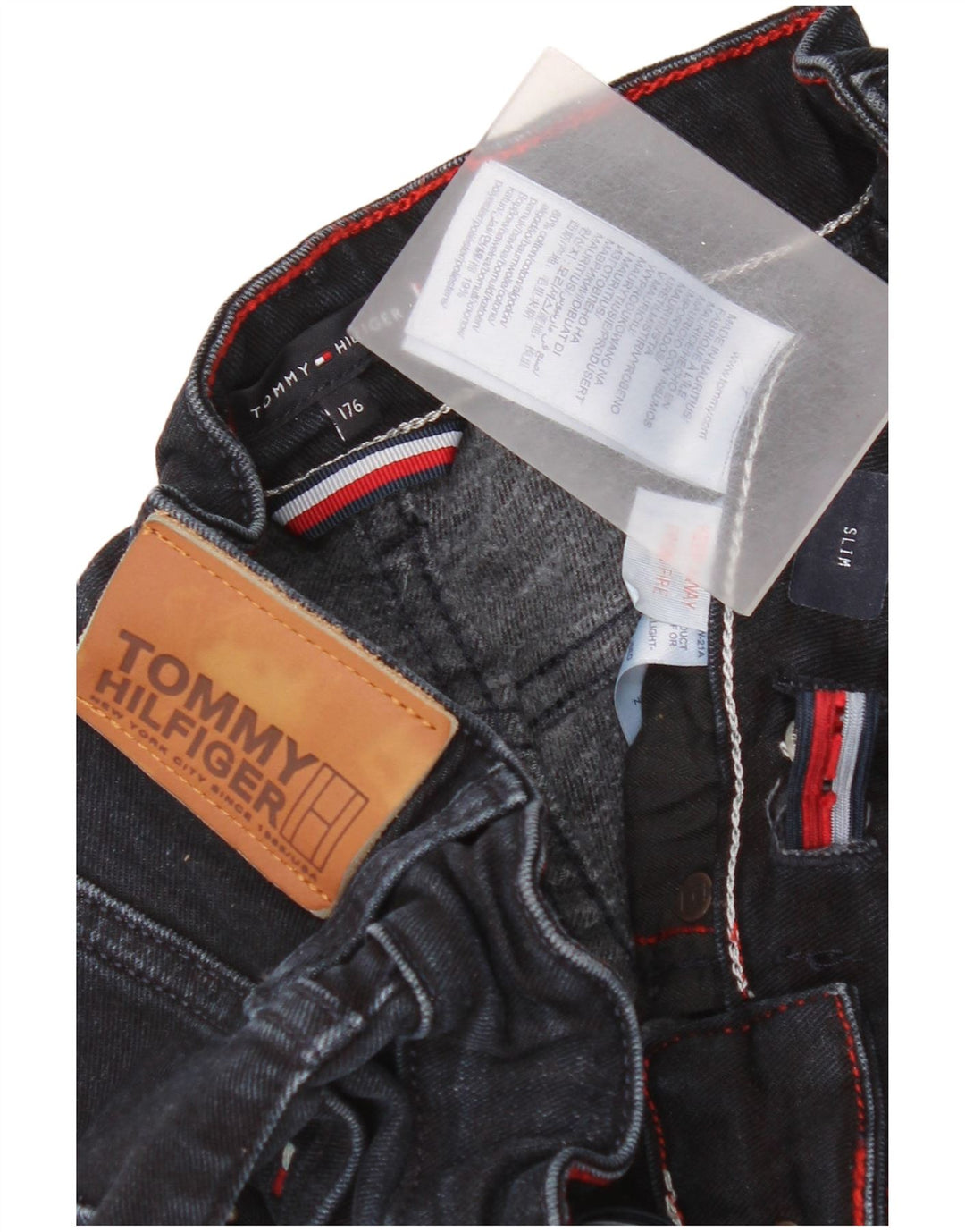 Tommy Hilfiger Slim Jeans til drenge 15-16 år W30 L32 sort bomuld