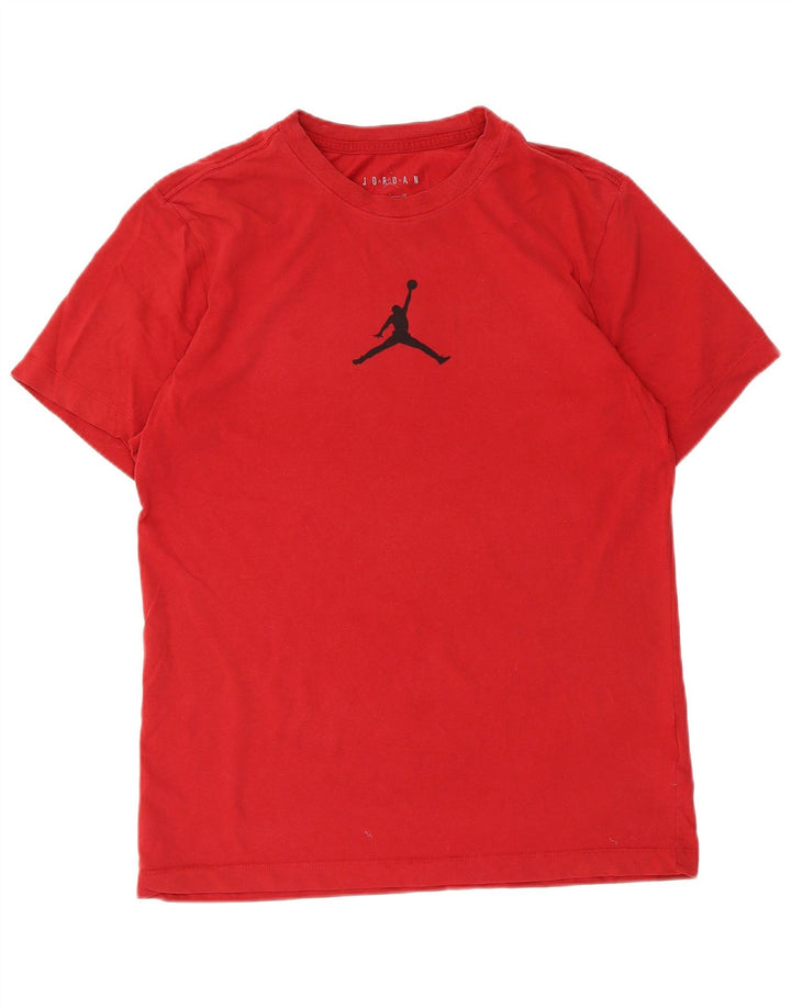 Jordan Herre Dri Fit grafisk T-shirt top lille rød bomuld