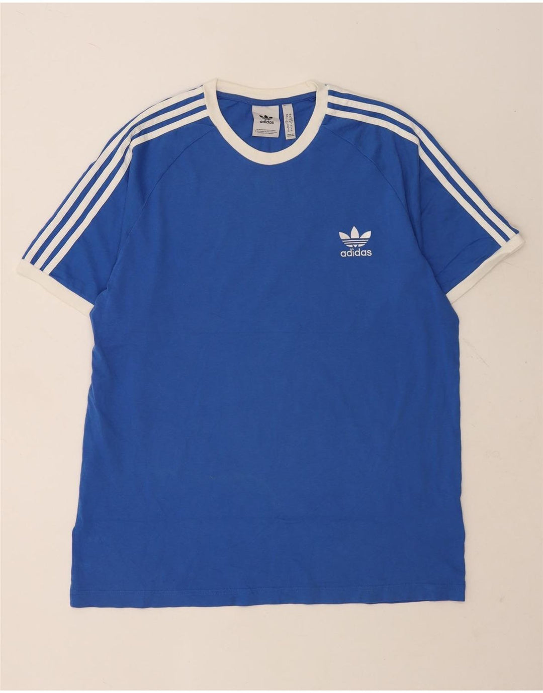 Adidas Herre T-Shirt Top XL Blå Bomuld