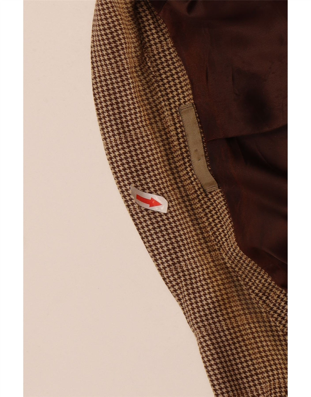 Aquascutum Herre 2-knaps blazerjakke UK 42 XL Brun Houndstooth Uld