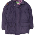 DIADORA Dame Oversized polstret jakke UK 10 Small Navy Blue Polyester