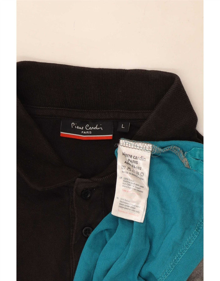 Pierre Cardin Herre grafisk poloshirt Stor flerfarvet farveblok