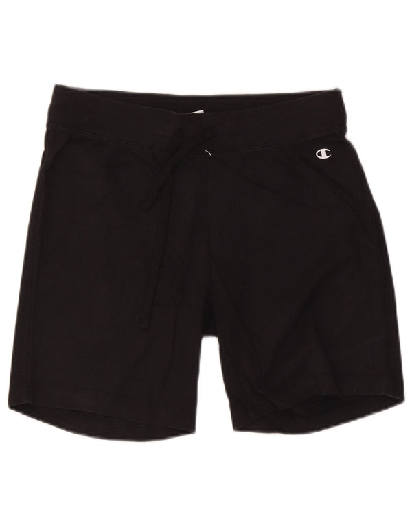 Champion Womens Sports Shorts UK 12 Medium Black Bomuld