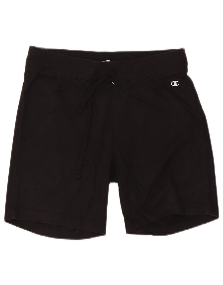 Champion Womens Sports Shorts UK 12 Medium Black Bomuld
