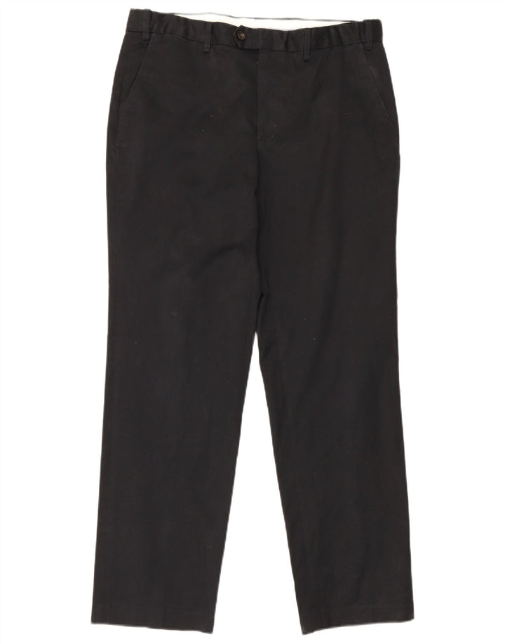 Marks & Spencer Herre Skræddersyet Fit Straight Suit Bukser W34 L31 Sort