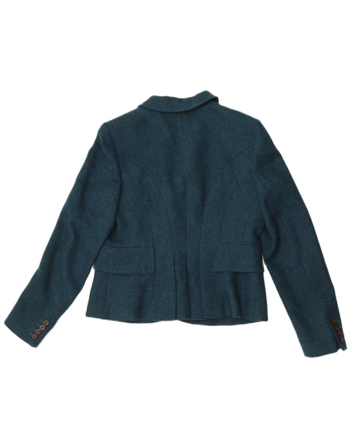 Hobbs Dame 3-knaps blazerjakke UK 12 Medium Green Wool