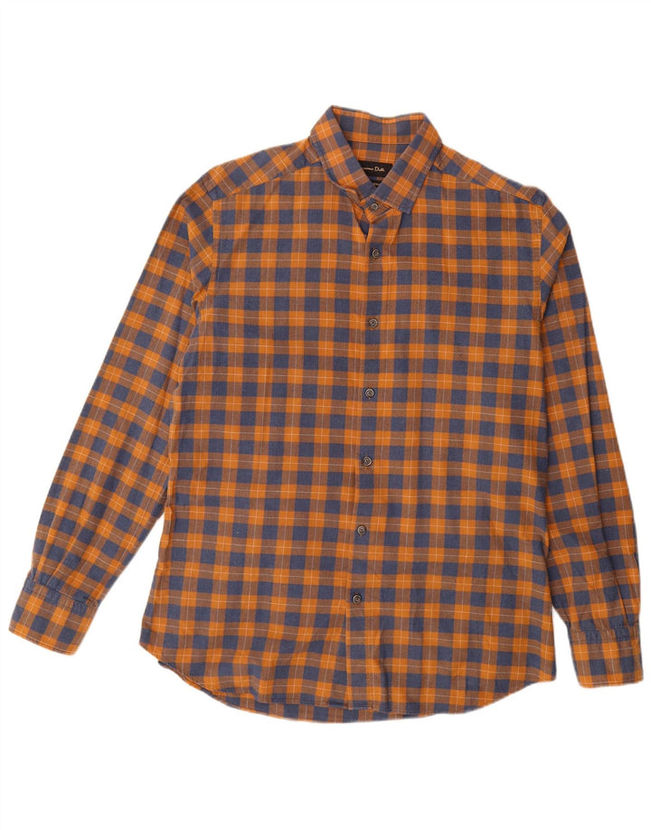 Massimo Dutti Herre Flanelskjorte Stor Orange Ternet
