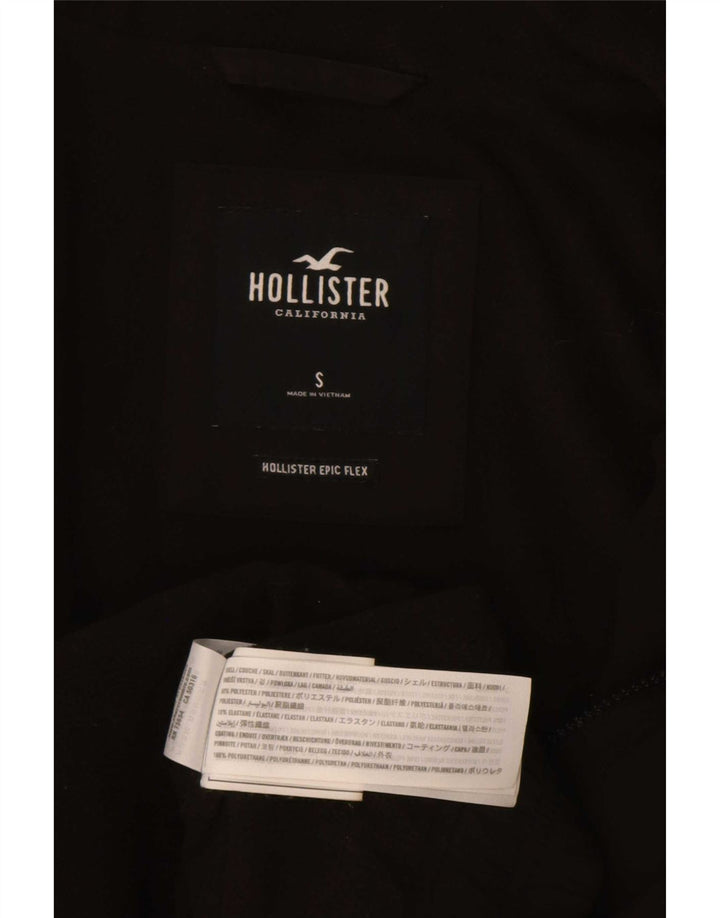 Hollister Herre Grafisk Hooded Bomber Jacket UK 36 Small Black Polyester