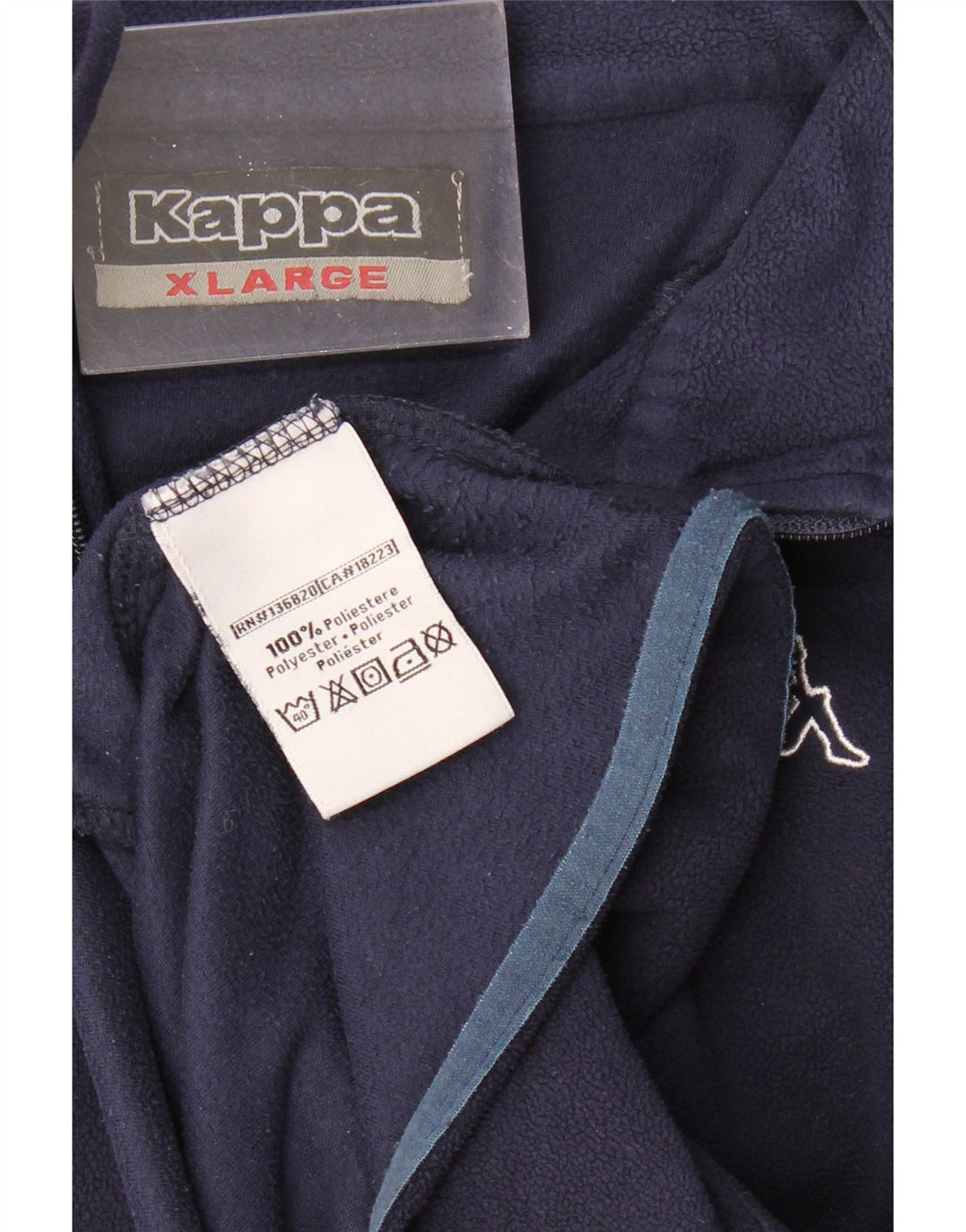 KAPPA Fleecejakke til mænd UK 42 XL Navyblå polyester