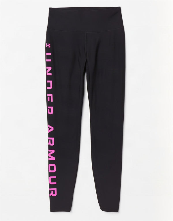 Under Armour Womens Heat Gear Grafiske Leggings UK 10 Small Black Polyester