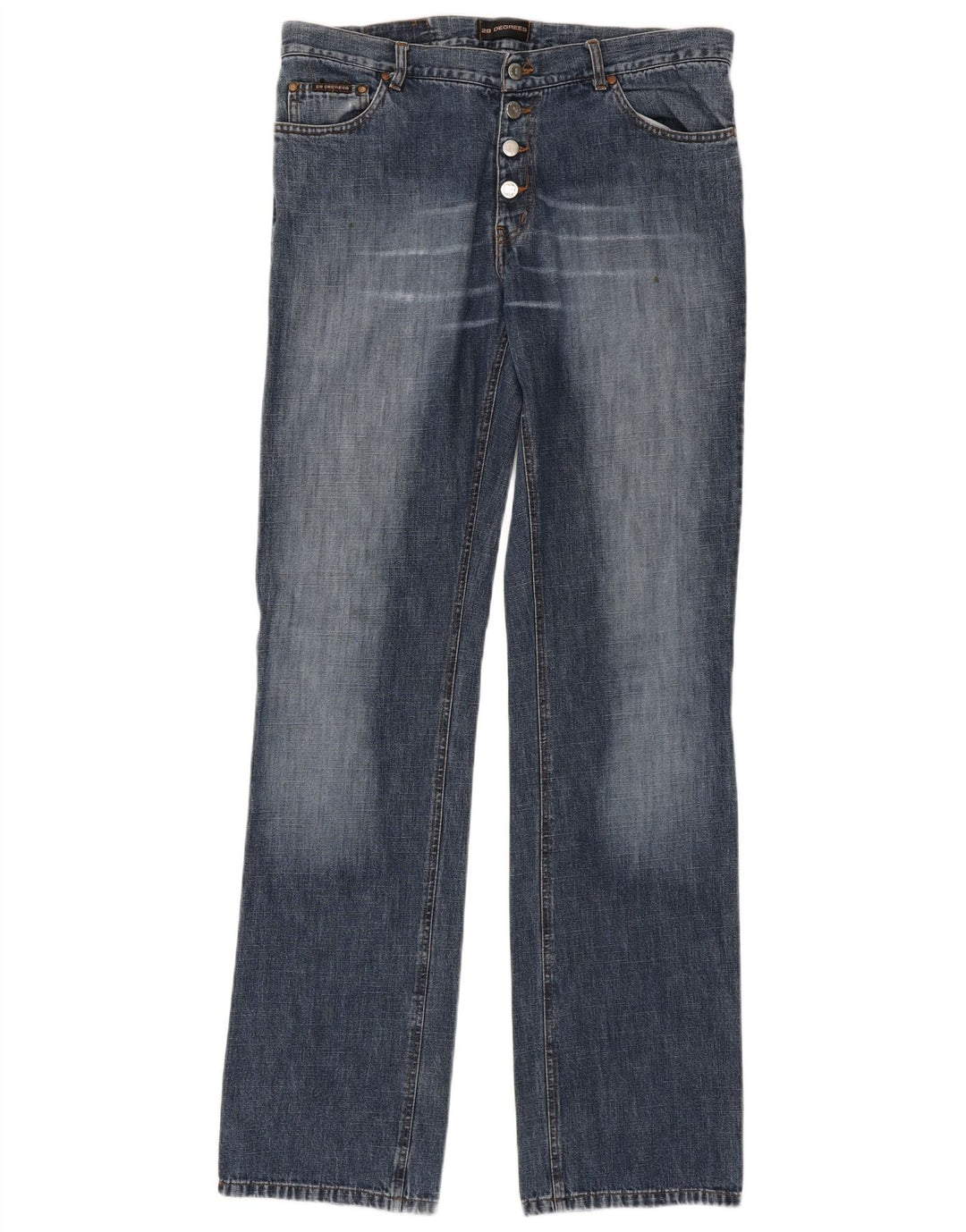 VINTAGE Straight jeans til mænd W33 L37 blå bomuld