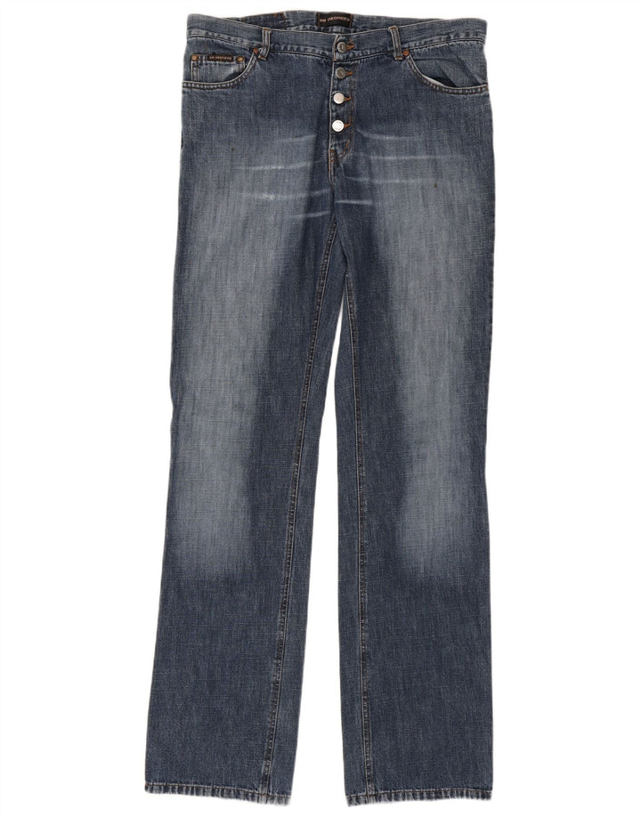 VINTAGE Straight jeans til mænd W33 L37 blå bomuld