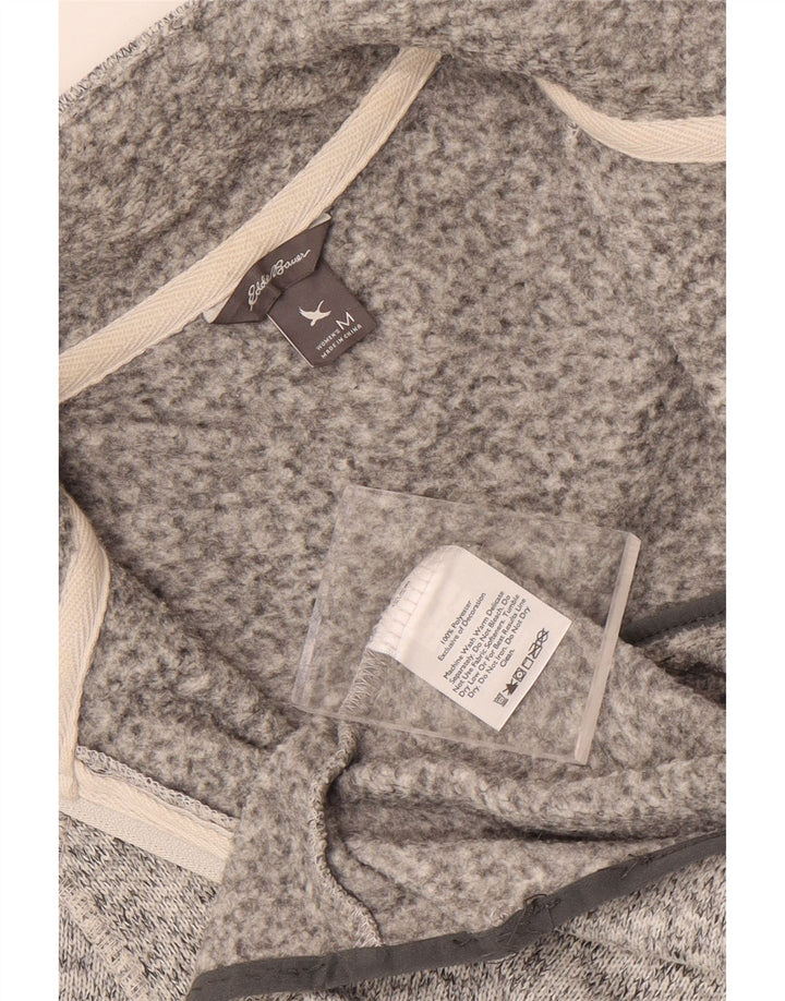 Eddie Bauer træningsdragt topjakke til kvinder UK 14 Medium Grey Flecked Polyester