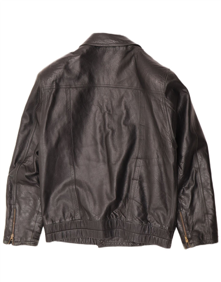 Vintage herre læderjakke UK 36 Lille sort læder