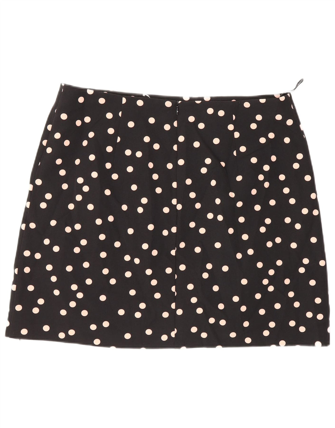 Oasis Dame Mini Nederdel UK 16 Large W34 Black Polka Dot Polyester