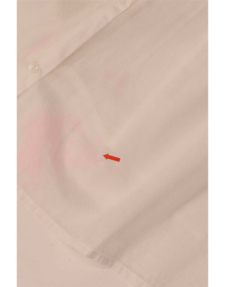 Tommy Hilfiger Dame ærmeløs skjortebluse US 6 Medium White Cotton